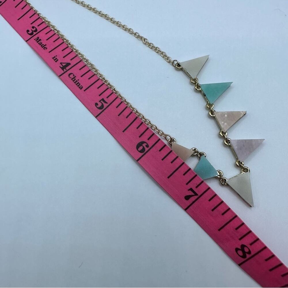Plunder Triangle Geometric Necklace Multi Color P… - image 3
